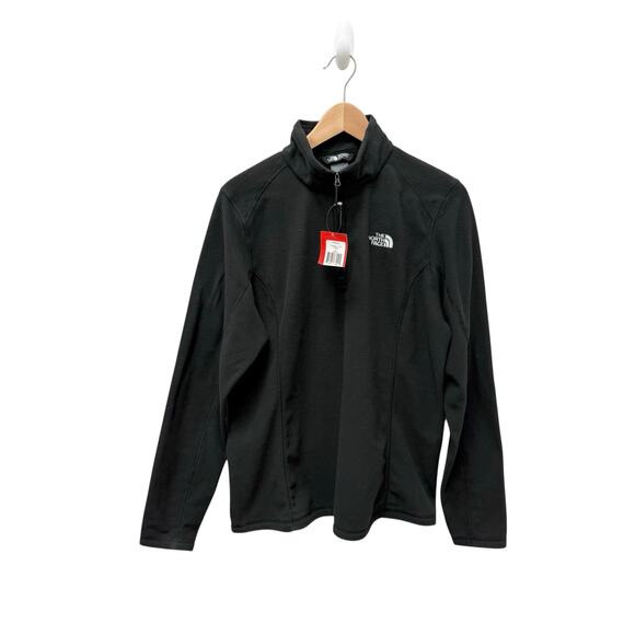 NWT The North Face 100 Glacier 1/4 Zip Fleece‎ Pullover Black Women’s Size XL - Picture 1 of 7